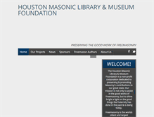 Tablet Screenshot of houstonmasoniclibrary.org